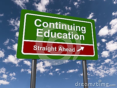 Continuing education straight ahead Stock Photo