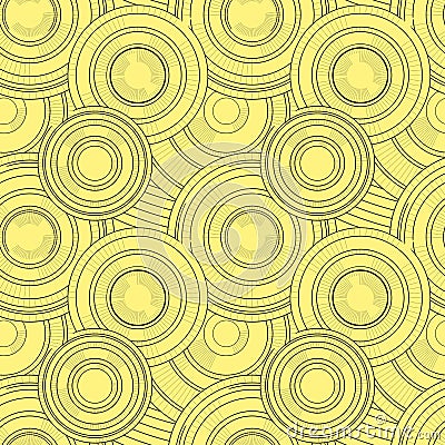 Continuous geometric circles vector overlapping Stock Photo