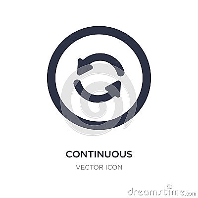 continuous icon on white background. Simple element illustration from UI concept Vector Illustration