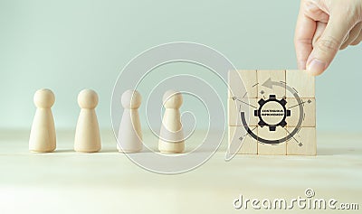 Continuous improvement concept. Solving problems, improving organizational processes. Stock Photo