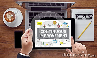 CONTINUOUS IMPROVEMENT Stock Photo