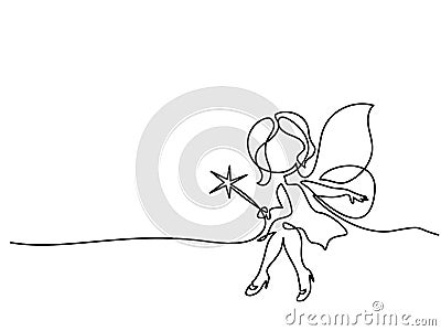 Beautiful mage woman holding Magic wand Vector Illustration