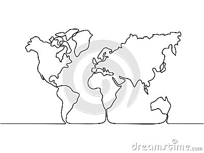 Map of the Earth Vector Illustration