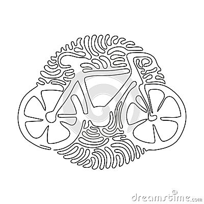 Continuous one line drawing Bicycle. Bike icon. Cycling concept. Sign for bicycles path Isolated. Trendy flat style for graphic Vector Illustration
