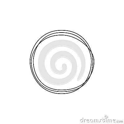 Continuous one line drawing circle. Minimalism art. Vector illustration. Vector Illustration