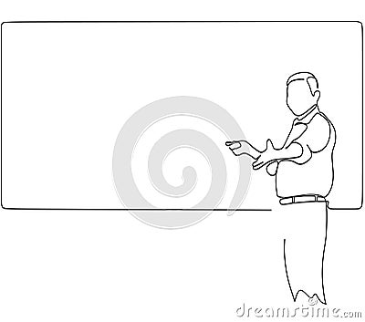 A Teacher Asking Question to The Students Vector Illustration