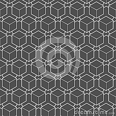 Continuous Simple Graphic Rhombus, Shapes Pattern. Seamless Geometric Vector Cell Deco Texture. Repeat Classic Polygon, Design Vector Illustration