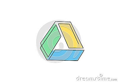 Continuous single line drawing of Google Chrome logo icon. A freeware web browser. Google Chrome logo printed on paper isolated on Vector Illustration