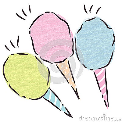 Cotton candy Vector Illustration