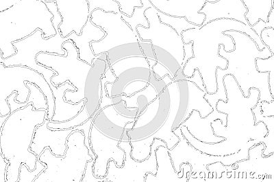 Contour of animals in not continuous double line, crocodile, turtle, hippopotamus Stock Photo