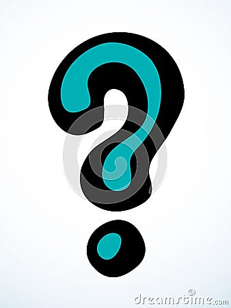 Question mark. Vector drawing icon Vector Illustration