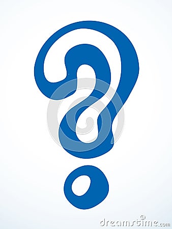 Question mark. Vector drawing icon Vector Illustration