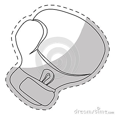 Contour boxing glove icon design Cartoon Illustration