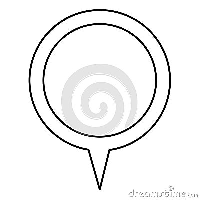 contour circle chat bubble icon Cartoon Illustration