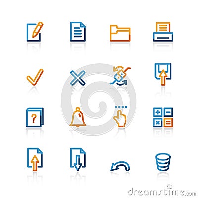 Contour notebook icons Vector Illustration