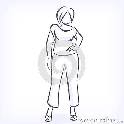 https://thumbs.dreamstime.com/x/contour-overweight-elegant-woman-over-sized-women-love-to-wear-fashionable-plus-size-clothing-silhouette-fat-fashion-girl-51571396.jpg