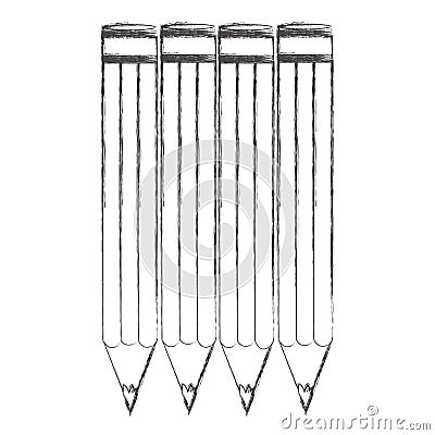 contour pencils color icon Stock Photo