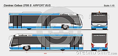 Contrac Cobus 2700s Airport Passenger Bus Editorial Stock Photo