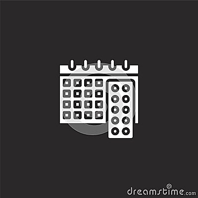 contraceptive pills icon. Filled contraceptive pills icon for website design and mobile, app development. contraceptive pills icon Vector Illustration
