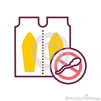 Contraceptive suppositories color line icon. Women contraceptive hormonal birth control pills. Safety sex sign Vector Illustration