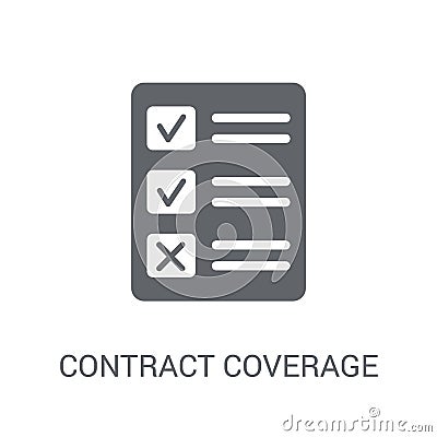 Contract Coverage icon. Trendy Contract Coverage logo concept on Vector Illustration