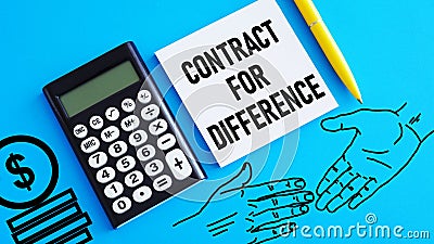 Contract For Difference CFD is shown using the text Stock Photo
