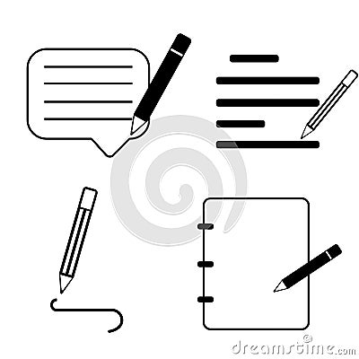 Contract Document with Pen Business Icon Stock Photo