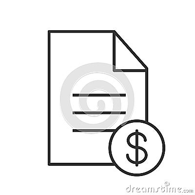 Contract linear icon Vector Illustration