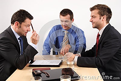 Contract negotiations Stock Photo