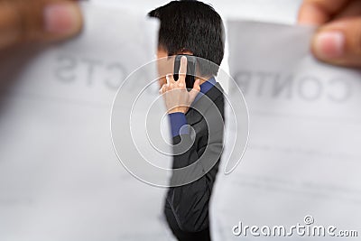 Contract refusal or rejection Stock Photo