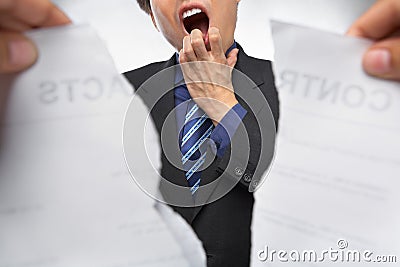 Contract refusal or rejection Stock Photo