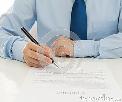 contract signing Stock Photo