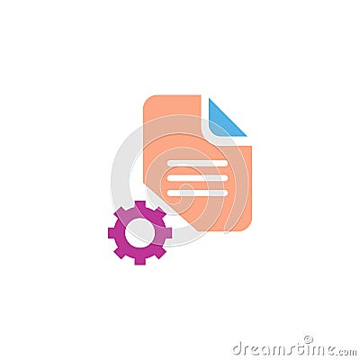 Contract vector icon logo design Vector Illustration