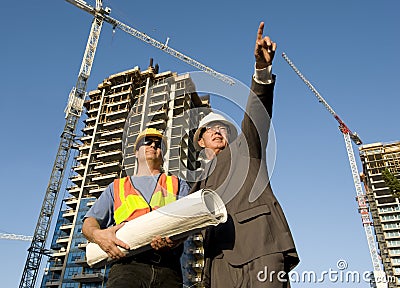 Contractor and Foreman Stock Photo