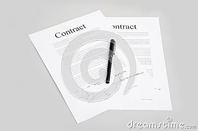 Contracts Stock Photo