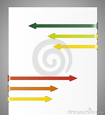 Contrary folded arrows Vector Illustration