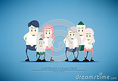 Contrast collection, vector getting old Vector Illustration