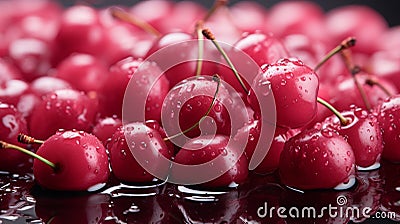 Contrasting cherry colors bokeh background with enchanting narrative storytelling effect Stock Photo