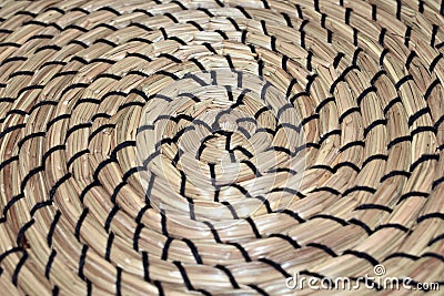 Contrasting Spirally formed grass mat Stock Photo