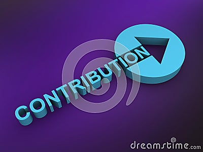 contribution word on purple Stock Photo