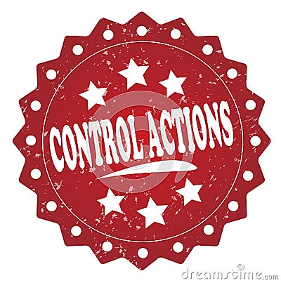 Control actions red stamp Stock Photo