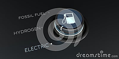 Control Knob Fossil Fuel Hydrogen Electric Stock Photo
