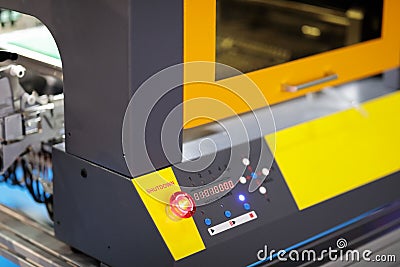 Control panel of automatic PCB assembly machine Stock Photo