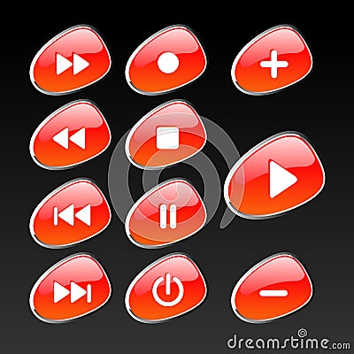 Control panel buttons Vector Illustration