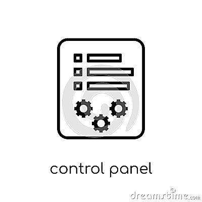 Control panel icon. Trendy modern flat linear vector Control pan Vector Illustration