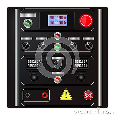 Control Panel. Production control panel and control of computer devices. Touchpad. Vector Illustration