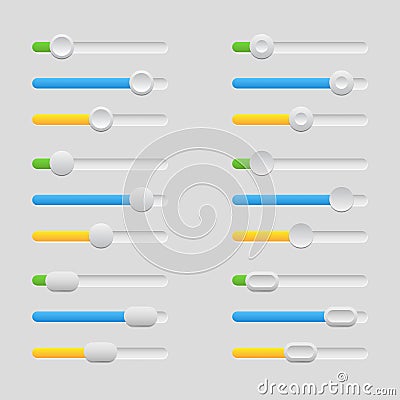 Control panel with sliders Vector Illustration