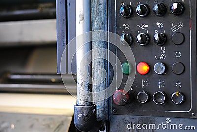 Control panel at typography Stock Photo