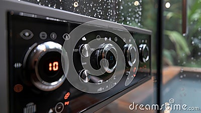 A control panel with various settings allowing the user to customize their steam experience with different temperatures Stock Photo