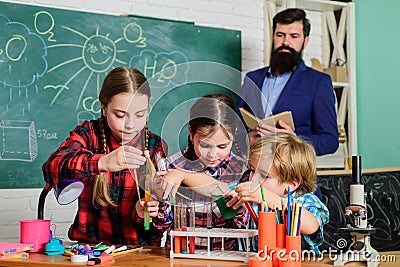 Control process. With experience comes knowledge. Formal education. Learning is integrated. Group interaction Stock Photo